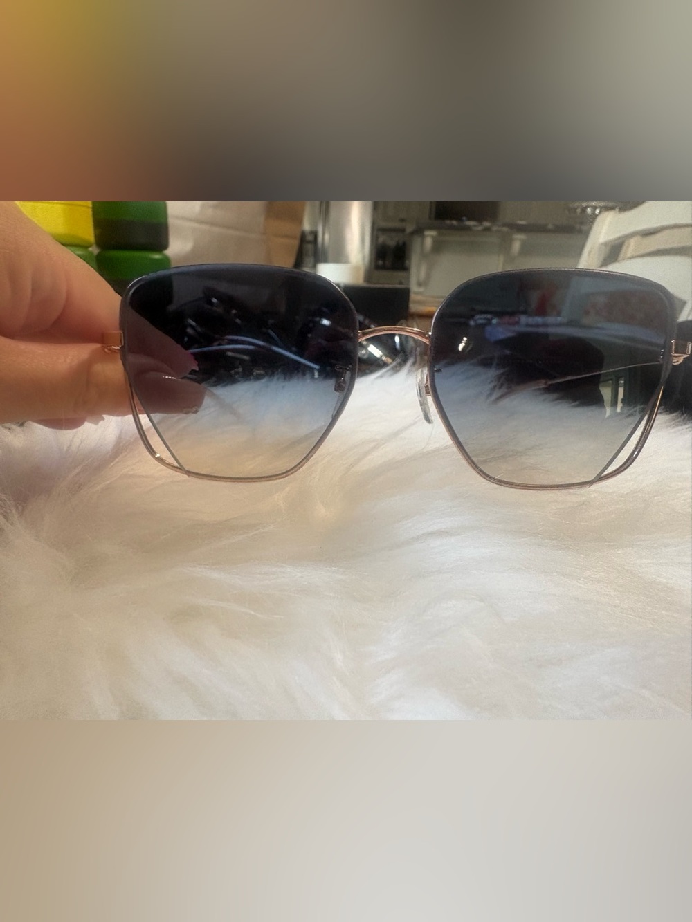 Moschino blue tint sunglasses